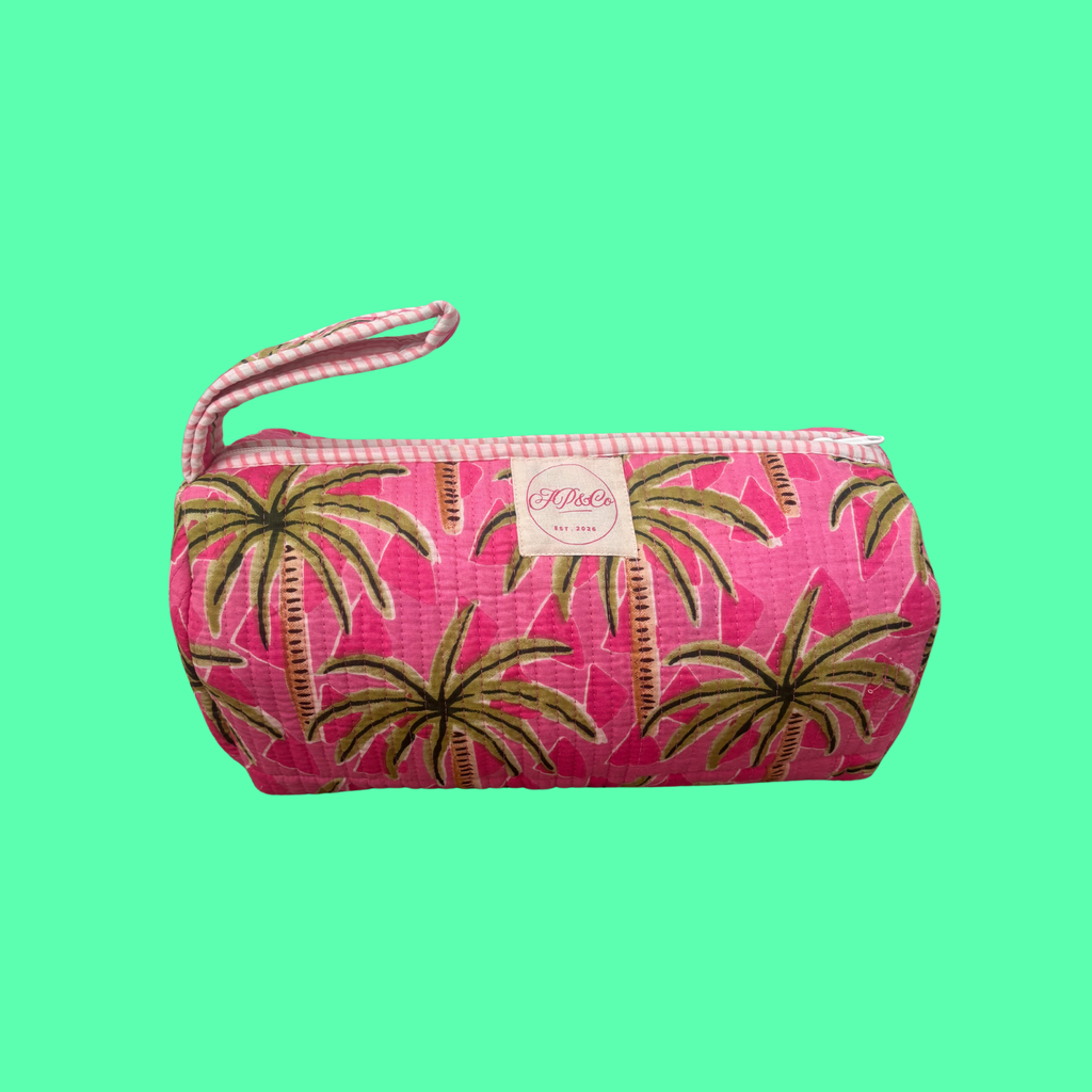Miami Palm Pink Sunset Hairstyling Tool Bag
