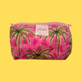 Miami Palm Pink Sunset Wash Bag Set (Set of 3)