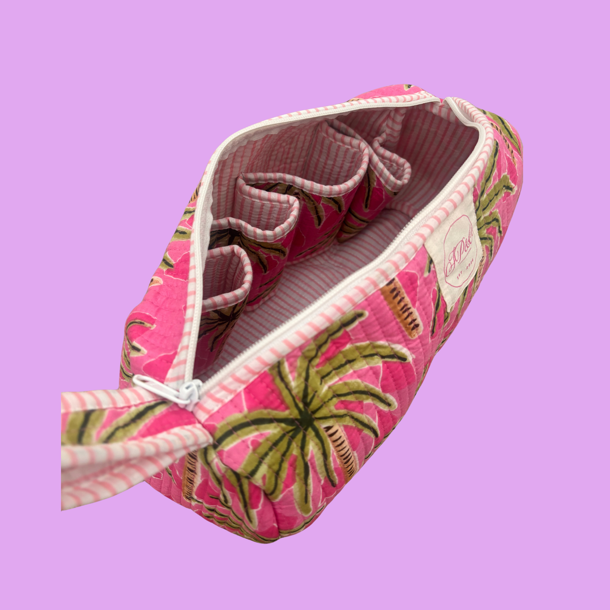 Miami Palm Pink Sunset Hairstyling Tool Bag