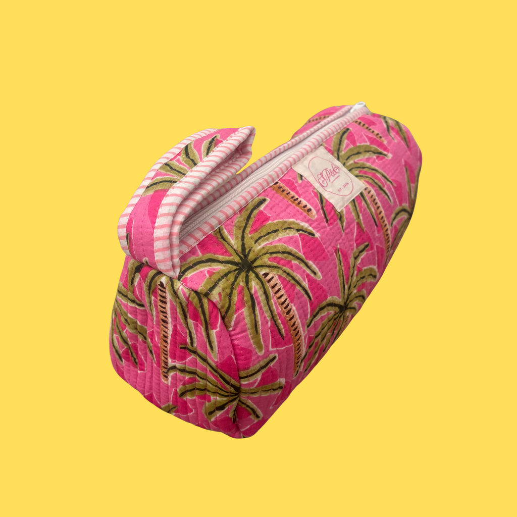 Miami Palm Pink Sunset Hairstyling Tool Bag