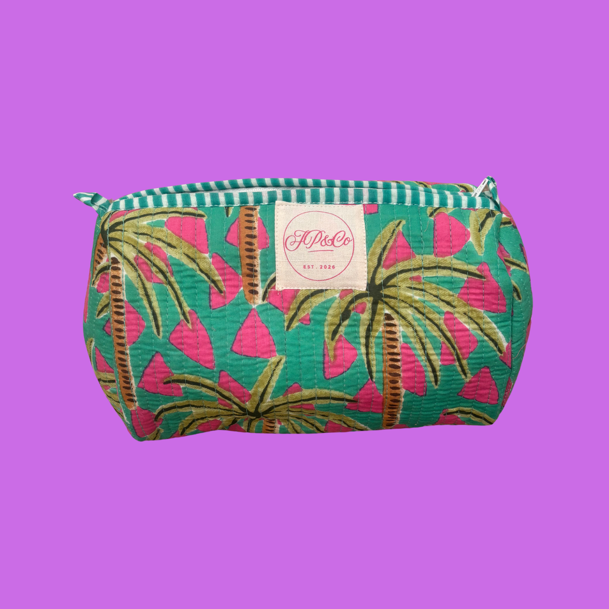 Miami Palm Emerald Nights Wash Bag Set (Set of 3)