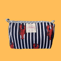 Navy & White Striped Lobster Wash Bag Set (Set of 3)