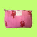 Light Pink Lobster Wash Bag Set (Set of 3)