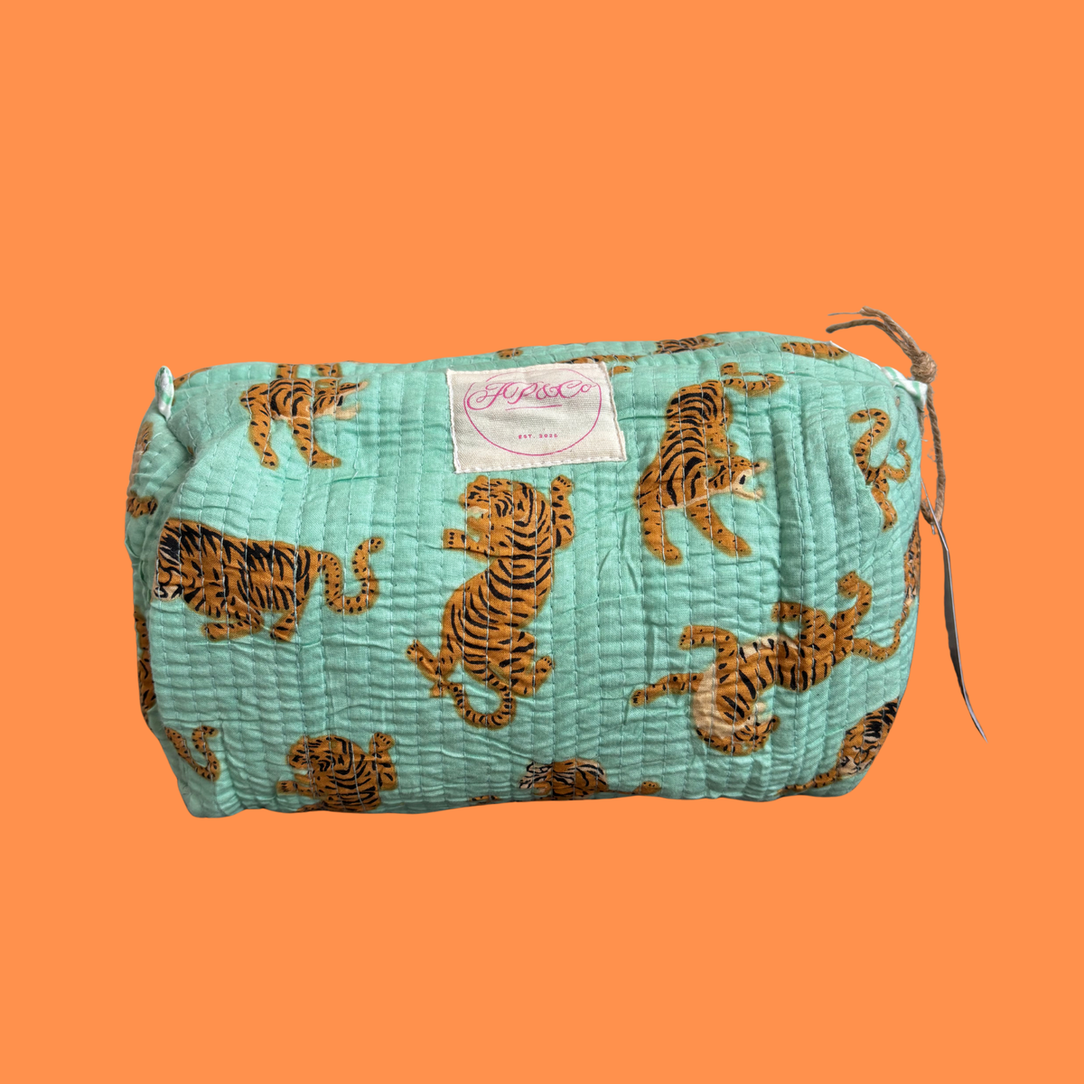 Turquoise Tiger Wash Bag Set (Set of 3)