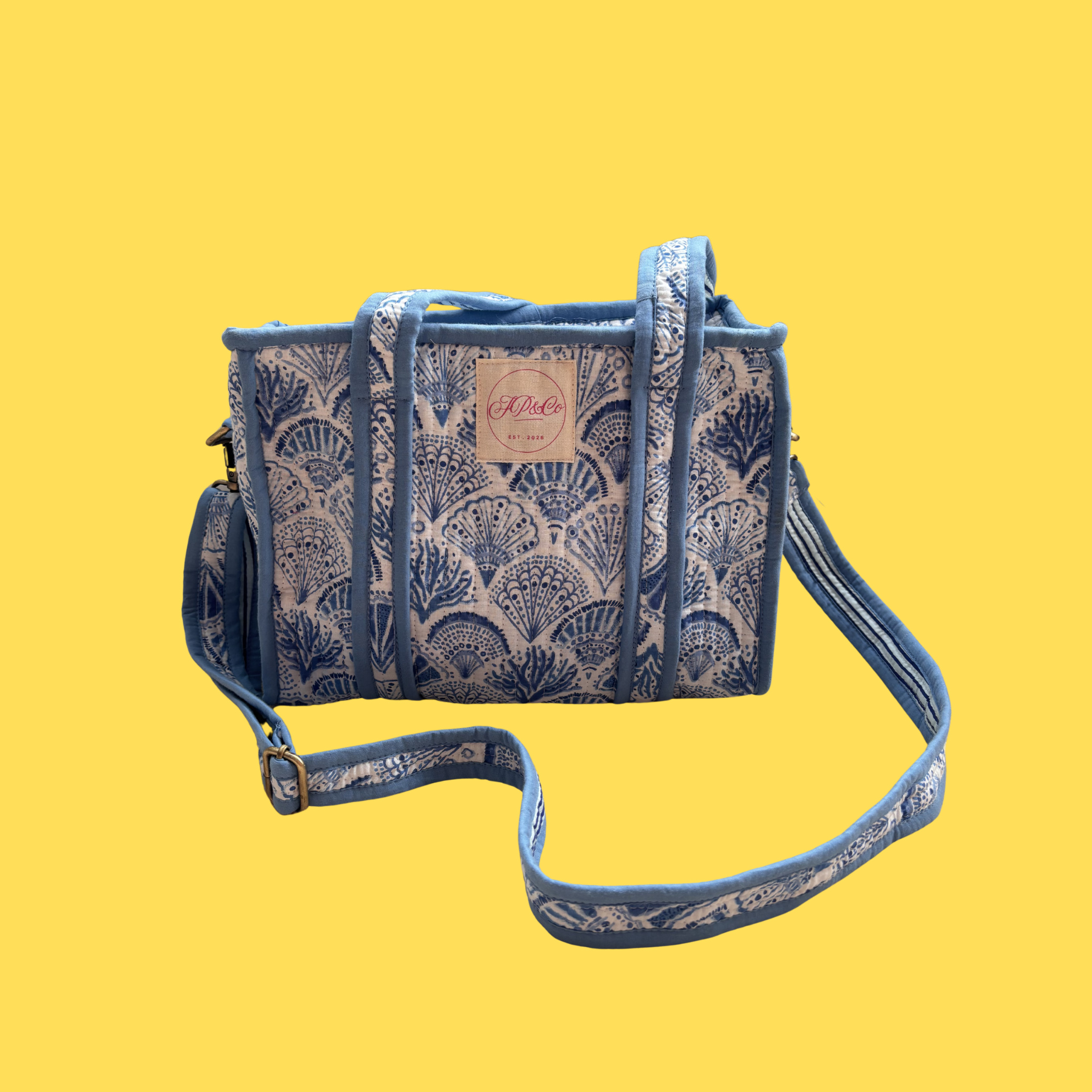 NEW Blue Shells Mini Tote Crossbody Bag
