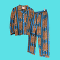 Blue & Green Striped Tiger Pyjamas (Full Length)