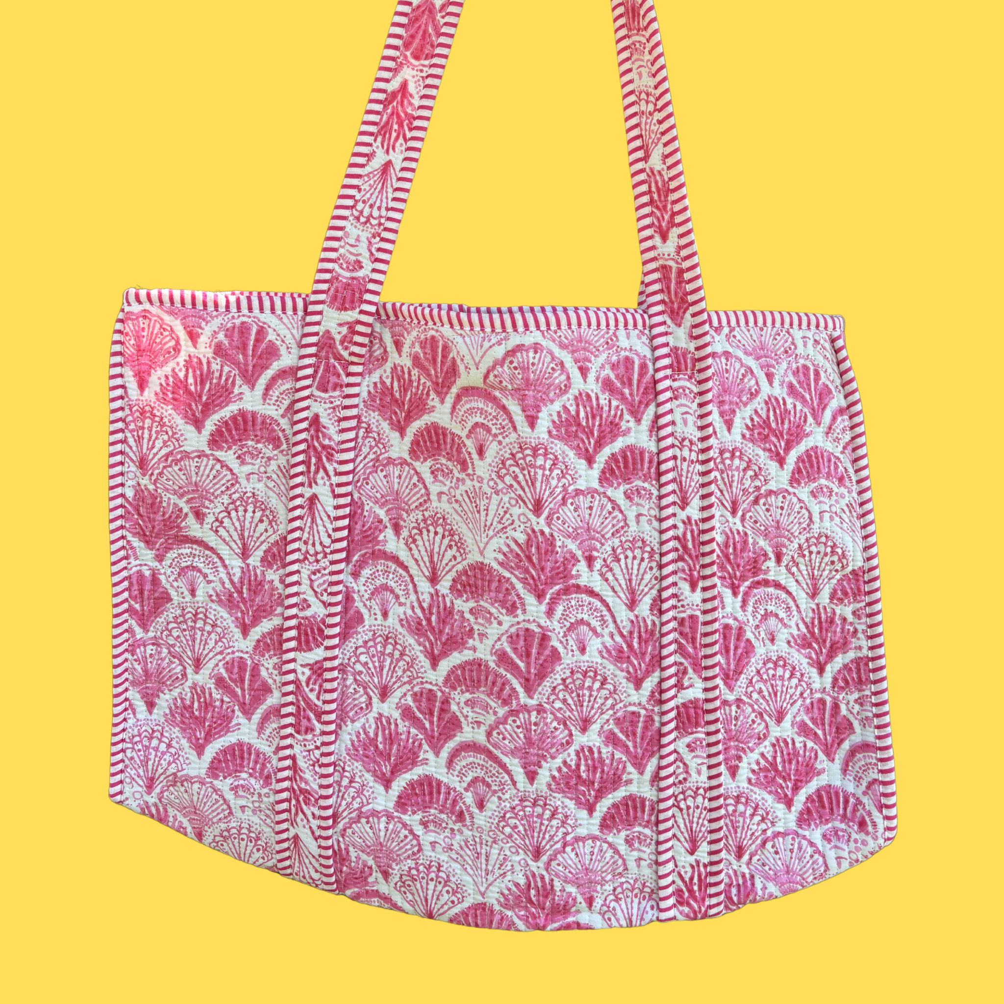 Pink Shells Handmade Tote Bag