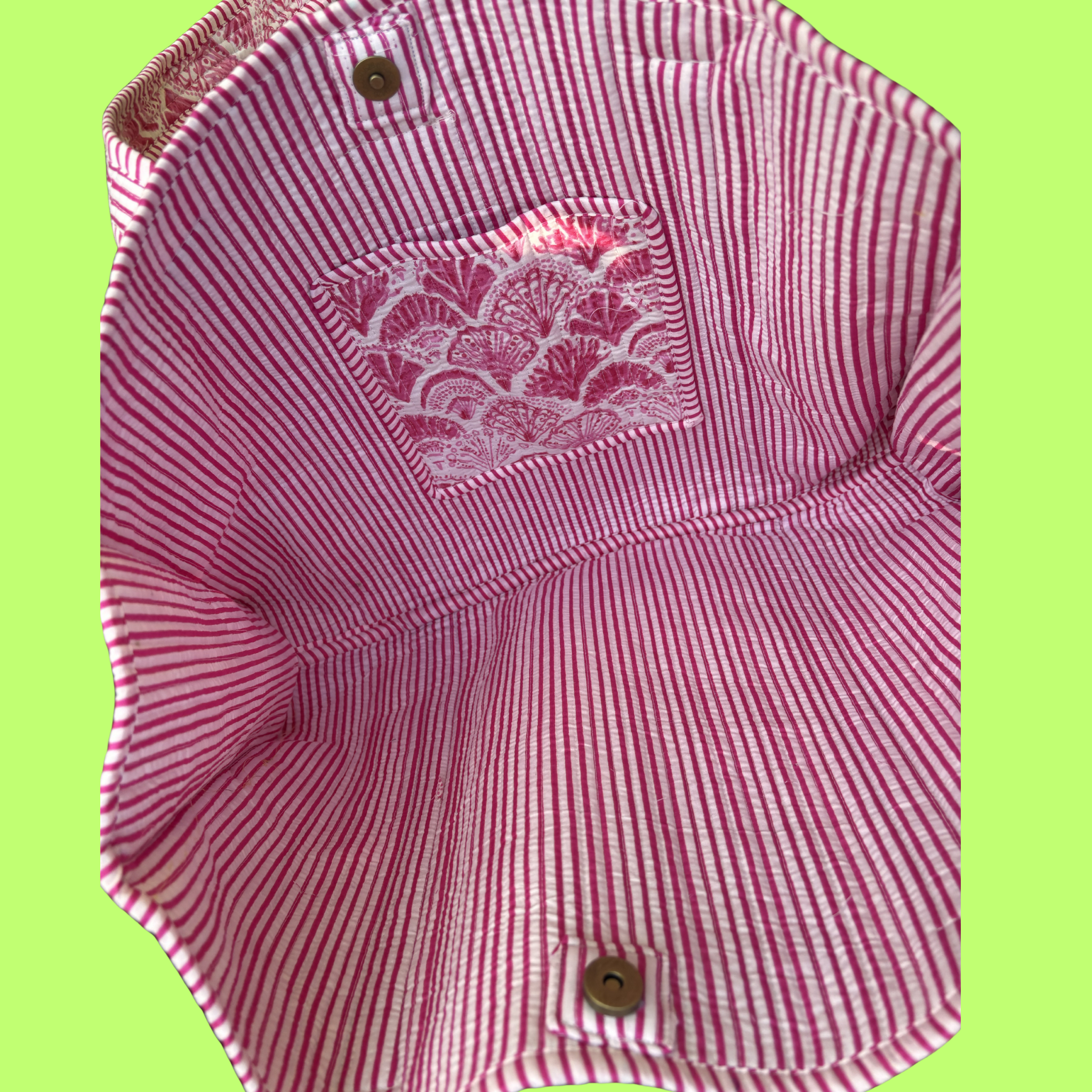 Pink Shells Handmade Tote Bag