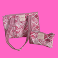 NEW Pink Shells Handmade Midi Tote Bag + Travel Pouch