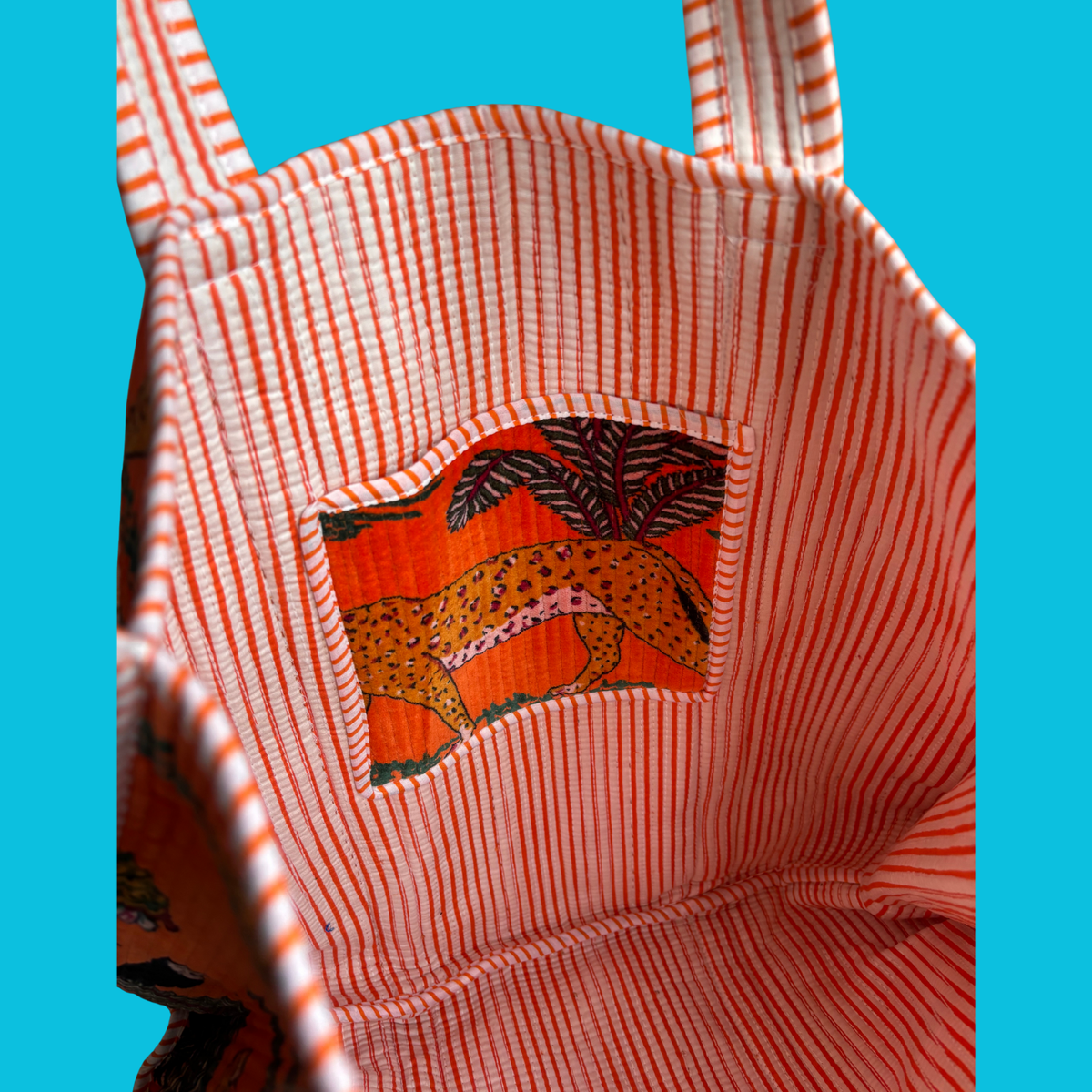 NEW Velvet Orange Tropical Tote Bag