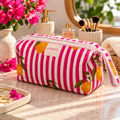 Pink Striped Lemon Hairstyling Tool Bag