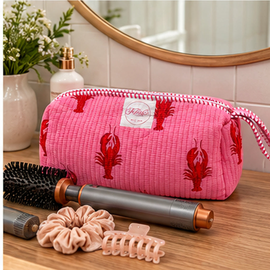Pale Pink Lobster Hairstyling Tool Bag